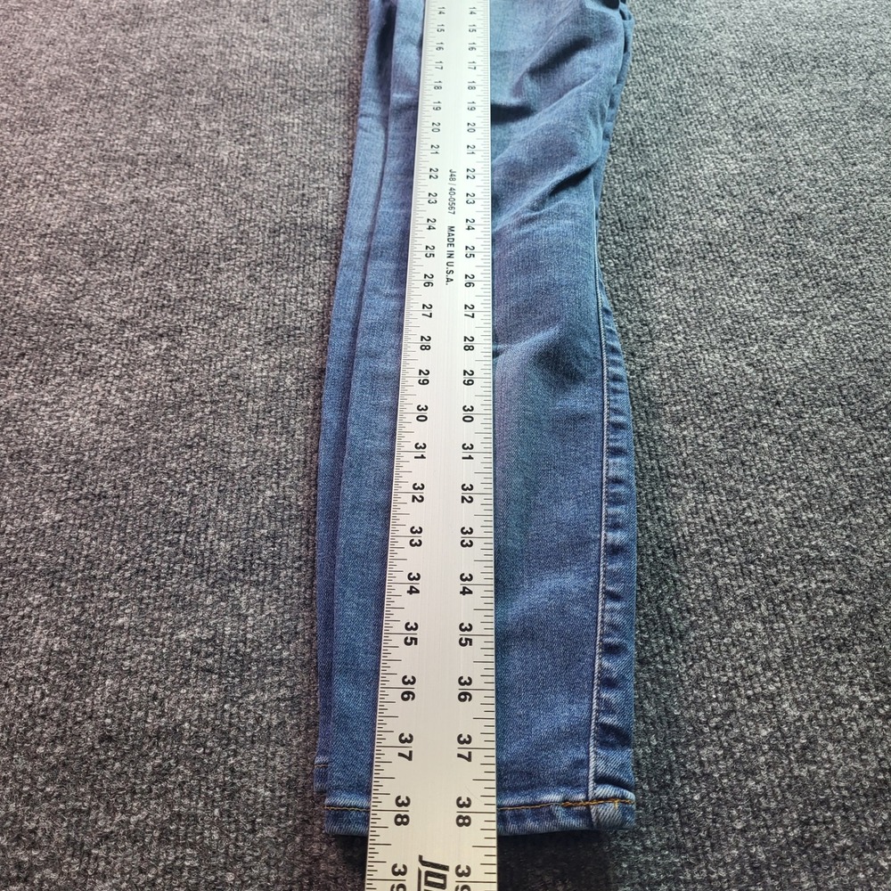 J Crew Toothpick Jeans Womens 28 Medium Wash Distressed Skinny Leg Denim - Picture 2 of 7